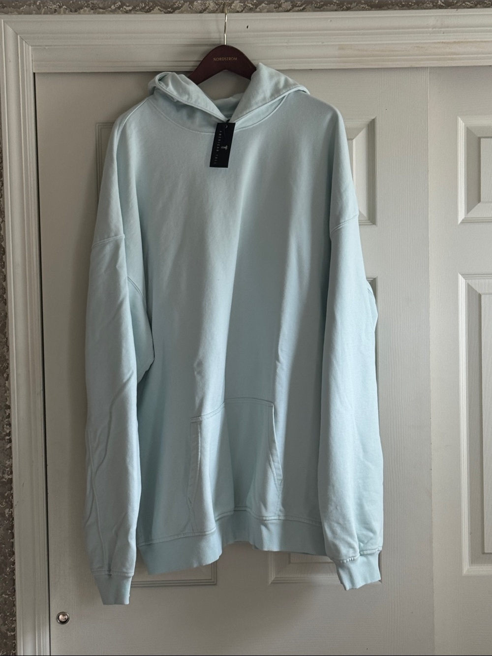 Men's Light Blue Pullover Hoodie